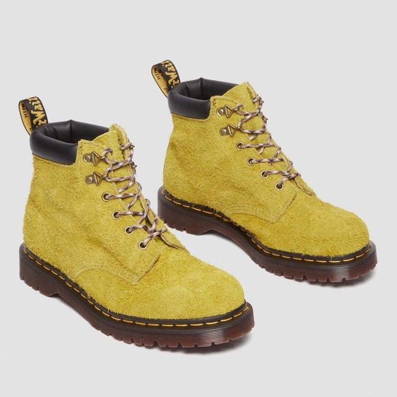 Dr.Martens Unisex 939 Ben Suede In Moss Green Padded Collar Lace Up  Boots New - Picture 2 of 15